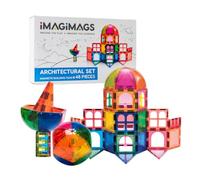 Carreaux de Construction magnétiques Imagimags, Ensemble Architectural de 48 pièces pour garçons et Filles, Blocs de Construction éducatifs, Jouets pour Tout-Petits, STEM, Enfants de 3 Ans et Plus