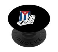 Carreaux de Domino drôles - Drapeau cubain Minimaliste PopSockets PopGrip Adhésif