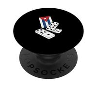 Carreaux de Domino drôles - Drapeau cubain Minimaliste PopSockets PopGrip Adhésif