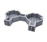 Carreaux de donjons verrouillables - Chambres octogonales, impression 3D Paysage RPG et terrain de jeu de guerre pour miniatures de 28 mm