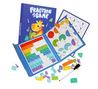Carreaux de fraction magnétiques et cercles - Jeu de puzzle éducatif manipulatif pour le départ scolaire et le démonstrateur de soustraction