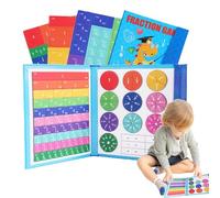 Carreaux de fractions magnétiques | Ensemble de cours d'activités de fractions magnétiques | Carreaux de fractions magnétiques - Manipulatives de mathématiques pour l'école primaire - Bandes et barres