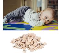 Carreaux De Lettres En Bois, 100 Pièces De Carreaux De Lettres En Bois, Lettres De Scrabble Pour L'artisanat, Décoration De Cadeau En Bois Bricolage, Durable, Transparent, Résistant à L'usure, Carreau