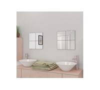 vidaXL Carreaux de miroir sans cadre 16 pcs 20,5 cm