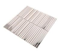 Carreaux de Miroir en Acier Inoxydable Argenté, Décor Mural | Installation Rapide, Finition Résistante à L'usure, Style Élégant, pour Bureau et Entreprise, Fond Décoratif