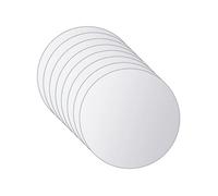 16x Carreau de Miroir Rond Verre Mural Salle de Bain Salon Chambre vidaXL