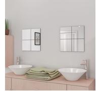 vidaXL Carreaux de miroir sans cadre 16 pcs 20,5 cm