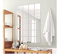 Carreaux de miroir - VIDAXL - 48 pcs - Verre - 15x15 cm - Design sans cadre
