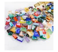carreaux de mosaïque, 250 g de fragments mosaïque forme irrégulière faits à la main, pierre glacée, jade, porcelaine, cristal, verre, particules couleurs mélangées