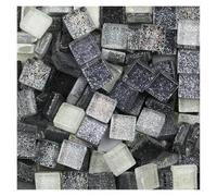 Carreaux de mosaïque adhésifs 50 pièces bricolage mélange couleur paillettes verre mosaïque pierres carreaux de galets artisanat matériel Puzzle for faisant 9 * 9mm(Color 11)