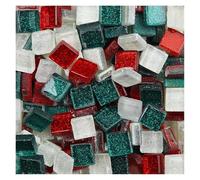 Carreaux de mosaïque adhésifs 50 pièces bricolage mélange couleur paillettes verre mosaïque pierres carreaux galets artisanat matériel Puzzle for faisant arte(Color 6)