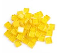 Carreaux de mosaïque adhésifs Pierres de mosaïque en verre à paillettes colorées, 50 pièces, carreaux, galets, artisanat, matériel Puzzle for bricolage, fabrication 9x9mm(Color 10)