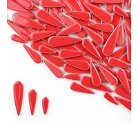 Carreaux de mosaïque Carreaux de mosaïque en céramique auto-adhésifs, forme gouttes pluie, 3 tailles multicolores 100g .5oz(Red)