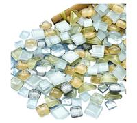 Carreaux de mosaïque, Carreaux de mosaïque en verre diversifiés, mélange formes et couleurs, ronds, triangulaires carrés(Ivory Series)