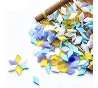 Carreaux de mosaïque Carreaux de mosaïque en verre miroir carré auto-adhésif multicolore 1 cm 50g(Color 25)