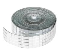 Carreaux de mosaïque carrés autocollants, grille 5 x mm, 10, 1 mètre, feuille miroir argenté for bricolage, artisanat, autocollant mural Pour DIY Artisanat Décoration(4cmx2meters,5x5mm Grids)