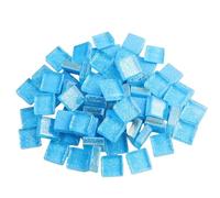 Carreaux de mosaïque carrés en résine à paillettes en cristal bleu ciel 1 cm pour travaux manuels