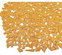 Carreaux de mosaïque en céramique irrégulière, 500 g, 0,5 x 2 cm, petits morceaux de mosaïque pour bricolage, loisirs créatifs, décoration murale d'intérieur (orange)