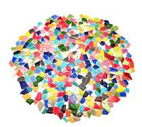 Carreaux de mosaïque en céramique irrégulière, 500 g, 0,5 x 2 cm, petits morceaux de mosaïque pour bricolage, loisirs créatifs, décoration murale d'intérieur (mélange de couleurs)