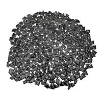 Carreaux de mosaïque en céramique irrégulière, 500 g, 0,5 x 2 cm, petits morceaux de mosaïque pour bricolage, loisirs créatifs, décoration murale d'intérieur (noir)