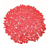 Carreaux de mosaïque en céramique irrégulière, 500 g, 0,5 x 2 cm, petits morceaux de mosaïque pour bricolage, loisirs créatifs, décoration murale (rouge)