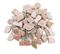 Carreaux de mosaïque en céramique irrégulière, 500 g, 2 à 4 cm, pierres de mosaïque pour bricolage, loisirs créatifs, décoration murale d'intérieur (rose irisé)