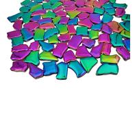 Carreaux de mosaïque en céramique irrégulière, 500 g, 2 à 4 cm, pierres pour loisirs créatifs, décoration murale (arc-en-ciel)