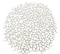 Carreaux de mosaïque en céramique irrégulière, 500 g, petits morceaux de mosaïque de 0,5 à 2 cm pour bricolage, loisirs créatifs, décoration murale (blanc)