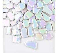 Carreaux de mosaïque en céramique irrégulière, 500 g, pièces de mosaïque de 2 à 4 cm, pierres pour fabrication de mosaïque DIY, artisanat, loisirs créatifs, arts, décoration murale de maison (blanc