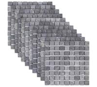Carreaux de mosaïque en marbre gris 30 x 30 cm | Surface polie, sous-couche en maille, imperméable, 0,99 m² par carreau, mur et sol, salle de bain, cuisine, extérieur