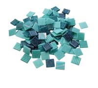 Carreaux de mosaïque en quartz - 500 g - 2 cm - Pierres multicolores pour loisirs créatifs, loisirs créatifs, décoration murale d'intérieur (mélange de cyan)