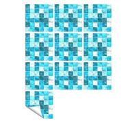 Carreaux de mosaïque en verre, 10 Pcs PVC Self-Adhesive Mosaic Tile Stickers Multicolor Multiple Sizes(Color 5,10X10cmX10pcs)