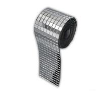 Carreaux de mosaïque en verre - 4 cm x 5 m - Autocollant en forme de boule disco - Auto-flexible - Pour bricolage, fête, mariage - Argenté