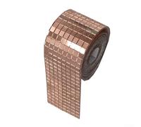 Carreaux de mosaïque en verre - 4 cm x 5 m - Autocollant en forme de boule disco miroir - Auto-flexible - Pour bricolage, fête, mariage - Doré