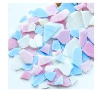 Carreaux de mosaïque en verre, Kit de mosaïque bricolage 3.5oz/100g, carreaux Mica multicolores, forme irrégulière polygone(Fresh)