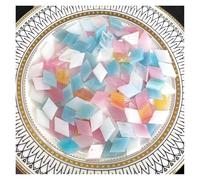 Carreaux de mosaïque en verre transparent - Pièce de mosaïque multicolore - Pierres de mosaïque à faire soi-même pour loisirs créatifs, loisirs créatifs, décoration murale d'intérieur (couleur : H)