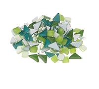 Carreaux de mosaïque lumineux assortis en verre, pierres vertes, 1-2 cm