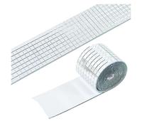 Carreaux de mosaïque Mini-miroirs carrés autocollants en verre véritable, mosaïque décorative à faire soi-même, 5 x mm Pour l'artisanat et la rénovation domiciliaire(Sliver,1cm*1cm,100cm)