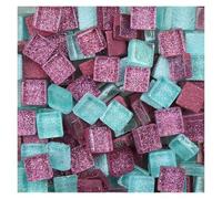 Carreaux de mosaïque pour travaux manuels, 400 g, couleurs mélangées, paillettes, pierres de mosaïque, galets, matériaux de puzzle pour la fabrication d'art (couleur 07)