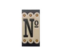 Carreaux de numéro de maison en céramique peints à la main | SM-3 | 11 x 5,5 cm ou 5,5 x 11 cm (sans panneau)