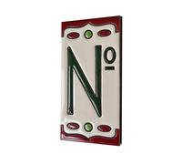 Carreaux de numéro de maison Nazari M-4 peints à la main en céramique 11 x 5,5 cm ou 5,5 x 11 cm