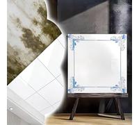 Carreaux de plafond autocollants, 30,5 x 30,5 cm, panneaux muraux à décoller et à coller, finition brillante, autocollant mural imperméable pour cuisine, impression minimaliste