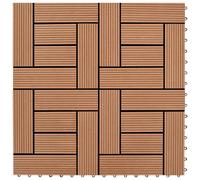 vidaXL 11x Carreaux de Platelage WPC Marron Panneau de Platelage de Jardin