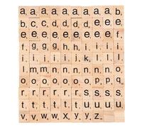 Carreaux de Scrabble 6 ensembles de carreaux de bois lettre alphabet numéro bloc en bois puzzle éducatif for enfants cadeaux de fête d'anniversaire de Noël for l'artisanat bricolage(Color02)