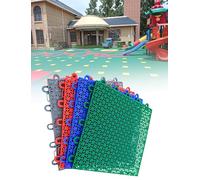 Carreaux de sol emboîtables pour salle de sport et aire de jeux, tapis modulaires imperméables de 25,4 x 25,4 cm pour zones de loisirs, sol puzzle à faire soi-même, vert