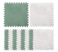 Carreaux de Sol en Mousse 10 pcs en Peluche de Mousse 11, 8x11, 8 Pouces Carreaux Tapis enlacés carrés