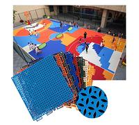 Carreaux de terrain de basket sur l'herbe, modules de terrain de basket-ball,Dalles de sol modulaires emboîtables de 25 cm, tapis de sol de sport imperméable for terrain de basket-ball, parc d'attract