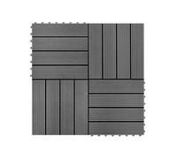 vidaXL Carreaux de terrasse 22 pcs 30 x 30 cm 2 m2 WPC Gris