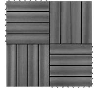 11x Carreaux de Terrasse WPC Teck Dalle de Patio Plancher Jardin Balcon vidaXL