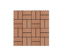 Vidaxl Carreaux De Terrasse 22 Pcs 30 X 30 Cm 2 M² Wpc Marron